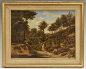STEVENS Walter,A Stroll along a Woodland Path,1891,Bamfords Auctioneers and Valuers 2019-05-15