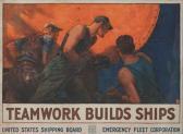 STEVENS William Dodge 1870-1942,Teamwork Builds Ships,1918,Treadway US 2002-12-08