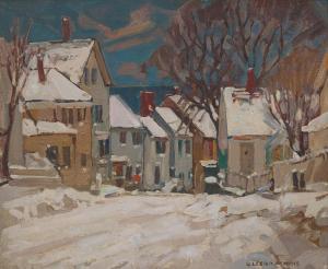 STEVENS William Lester 1888-1969,Snowy Day in Rockport,Freeman US 2023-12-05
