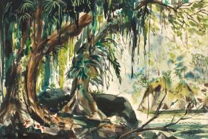 STEVENSON A. Brockie 1919-2009,Tropical Landscape,1955,Bonhams GB 2023-08-23