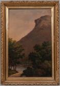 STEWARD Seth 1844-1924,The Old Man in the Mountain, Franconia Notch, New ,1914,Skinner US 2017-08-13