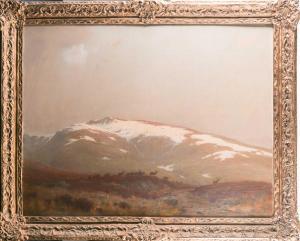 STEWART Charles Edward 1890-1930,mountainous landscape with silhouettes of dee,Dawson's Auctioneers 2021-05-27