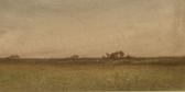 STEWART J.A 1800-1800,A meadow with a cottage in the distance,1904,Dickins GB 2008-04-11