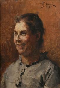 STEWART James Lawson 1841-1929,Portrait de femme souriant,1885,De Maigret FR 2024-04-05