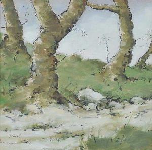 STEWART L 1900-1900,TREES BY THE PATH,Ross's Auctioneers and values IE 2016-11-09