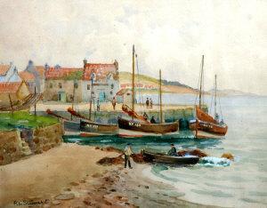 Stewart R.L,Kircaldy harbour and boats,Shapes Auctioneers & Valuers GB 2007-07-07