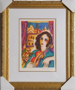 STEYNOWITZ Zamy 1951-2000,GIRL WITH VIOLIN,Ro Gallery US 2024-01-01