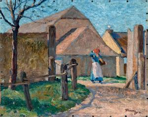 STIASNY Aladar 1881,Rural street view,1914,Nagyhazi galeria HU 2015-03-25