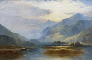 STICKS George Blackie 1843-1938,Loch Venachar - Sunset,1874,David Duggleby Limited GB 2023-12-08