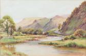 STICKS Harry James 1867-1938,rivers in mountainous landscapes,Ewbank Auctions GB 2020-07-23