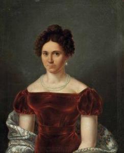 STIEF Sebastian 1811-1889,Bildnis einer jungen Dame mit Kaschmirschal,Palais Dorotheum AT 2012-04-03