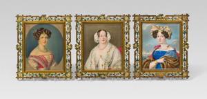 STIELER Josef Karl 1781-1858,Konvolut: 3 Damenporträts,im Kinsky Auktionshaus AT 2016-02-23