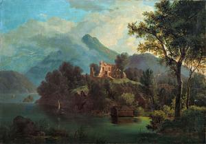 STIFTER Adalbert 1806-1868,Alpine landscape,1857,Nagyhazi galeria HU 2018-05-28
