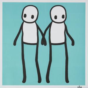 STIK 1979,Holding Hands (Teal),2020,Rosebery's GB 2024-04-23