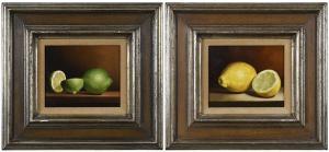 STINSKI Gerard Paul 1929,Pair of Fruit paintings: Lemons; Limes,Brunk Auctions US 2021-02-11