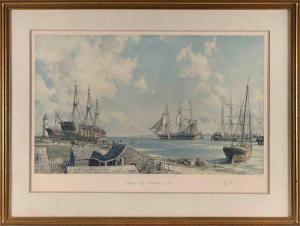 STOBART John 1929-2023,Sailing Day, Nantucket in 1841,Eldred's US 2024-01-04