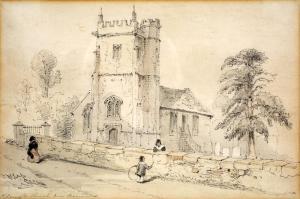 STOCKDALE FREDERICK WILTON LITCHFIELD,Church near Axminster,19th Century,Mallams GB 2017-09-14