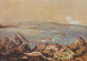 STOCKS Ernest Decimus 1840-1921,Victor Harbor from Rosetta Heads,1882,Elder Fine Art AU 2016-05-15