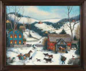 STOCKS LINDA NELSON 1938-2011,Winter in the country,Eldred's US 2022-10-06