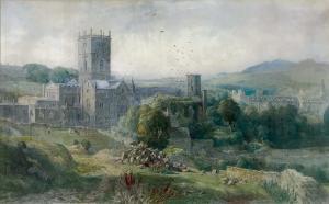 STOCKS Walter Fryer 1842-1915,St David's Cathedral and the Bishop's P,1876,International Art Centre 2022-04-20
