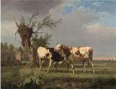 STOCQUART Ildephonse 1819-1899,A bull and cow by a pond,Christie's GB 2005-11-03
