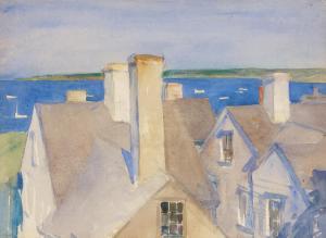 STODDARD Alice Kent 1885-1976,Rooftops - Monhegan,1920,Sotheby's GB 2023-08-09