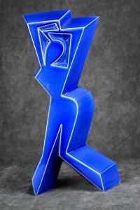 STODDER Fred 1957,blue figure,O'Gallerie US 2024-02-27