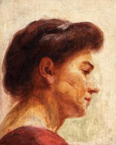 STOICA Dumitrescu 1886-1956,Woman's Profile,Artmark RO 2017-12-20