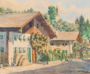 STOITZNER Egon 1903-1977,Houses in Mondsee,1941,Palais Dorotheum AT 2022-04-20