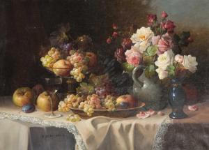 STOITZNER Rudolf 1873-1933,still life with fruit and flowers,Cobbs US 2019-02-23