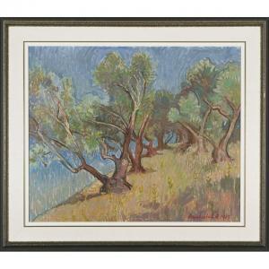 STOJAVIKEVIC Zivko 1900-1978,TREES ON A HILLSIDE,1965,Waddington's CA 2011-02-21