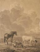 STOLKER Jan 1724-1785,Two cows and a horse in a landscape,Duke & Son GB 2013-09-26