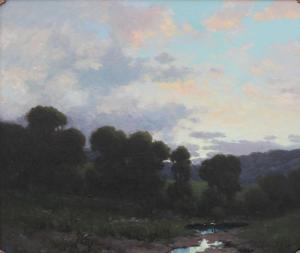 STOLTENBERG Hans John,''Against the Morning Sky'', Valley Landscape Scen,Burchard 2018-07-22