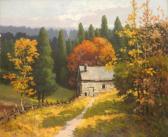 STOLTENBERG Hans John 1879-1963,Cabin in Forest - Autumn,Rachel Davis US 2016-10-22