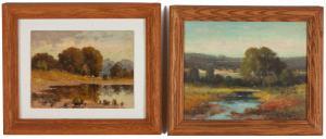 STOLTENBERG Hans John 1879-1963,Two Landscapes,Cottone US 2019-05-18