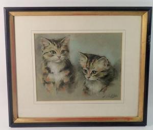 STOLTZ Heinrich 1900-1900,study of two cats/kittens,Smiths of Newent Auctioneers GB 2024-04-04