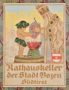 STOLZ Albert 1875-1947,Rathauskeller der Stadt Bozen,Conan-Auclair FR 2022-11-08