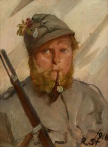 STOLZ Rudolf 1874-1960,A Mountain Infantryman,1916,Palais Dorotheum AT 2011-02-15