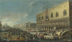 STOM Antonio 1688-1734,The Molo, Venice, looking west with the reception ,Christie's GB 2022-12-08