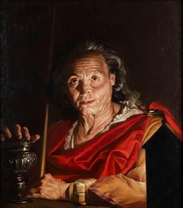 STOMER Matthias 1649-1702,Vecchia a lume di candela con urna (Artemisia?),Finarte IT 2023-11-29