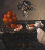 STONE Roberts 1951,Tabletop Still Life with Oranges and Pansies,Bonhams GB 2015-11-18