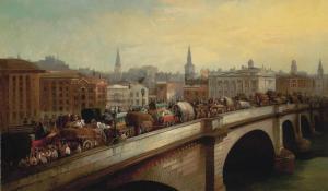 STONE W.R 1900-1900,Rush hour on London Bridge, with Fishmonger's Hall,Christie's GB 2012-09-03