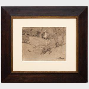 STONE Walter King 1875-1949,Stream Landscape,Stair Galleries US 2021-08-05