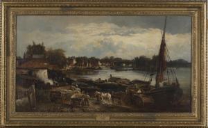 STONE William R 1865-1878,Railway Bridge spanning the River Thames at ,19th century,Tooveys Auction 2019-12-04