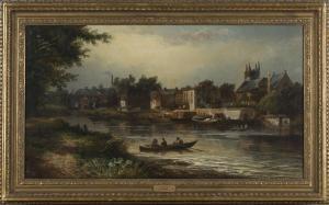 STONE William R 1865-1878,The River Thames at Isleworth showing All Sa,19th century,Tooveys Auction 2019-12-04
