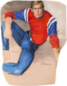 STONEHOUSE Brian Julian 1918-1998,A red, white and blue sweat shirt,Woolley & Wallis GB 2021-05-11