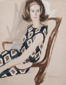 STONEHOUSE Brian Julian 1918-1998,Seated woman in patterned dress,Bonhams GB 2011-11-15