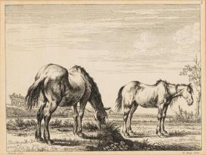 STOOP Dirck 1610-1681,Pferde auf der Weide,Wendl DE 2020-10-22