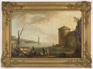 STORCK Abraham Jansz 1644-1708,depicting a harbor scene,Dallas Auction US 2009-03-18