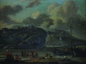 STORCK Abraham Jansz 1644-1708,In the Harbor,Hindman US 2004-12-12